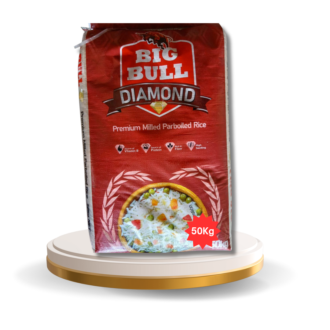 Big Bull Diamond Premium Milled Parboiled Rice –50kg